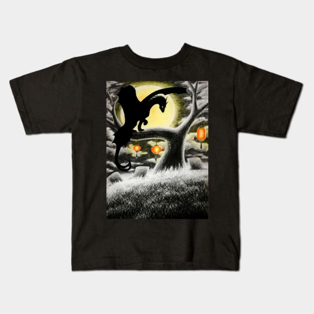 Two Tailed Gloom Kids T-Shirt by Lycoris ArtSpark